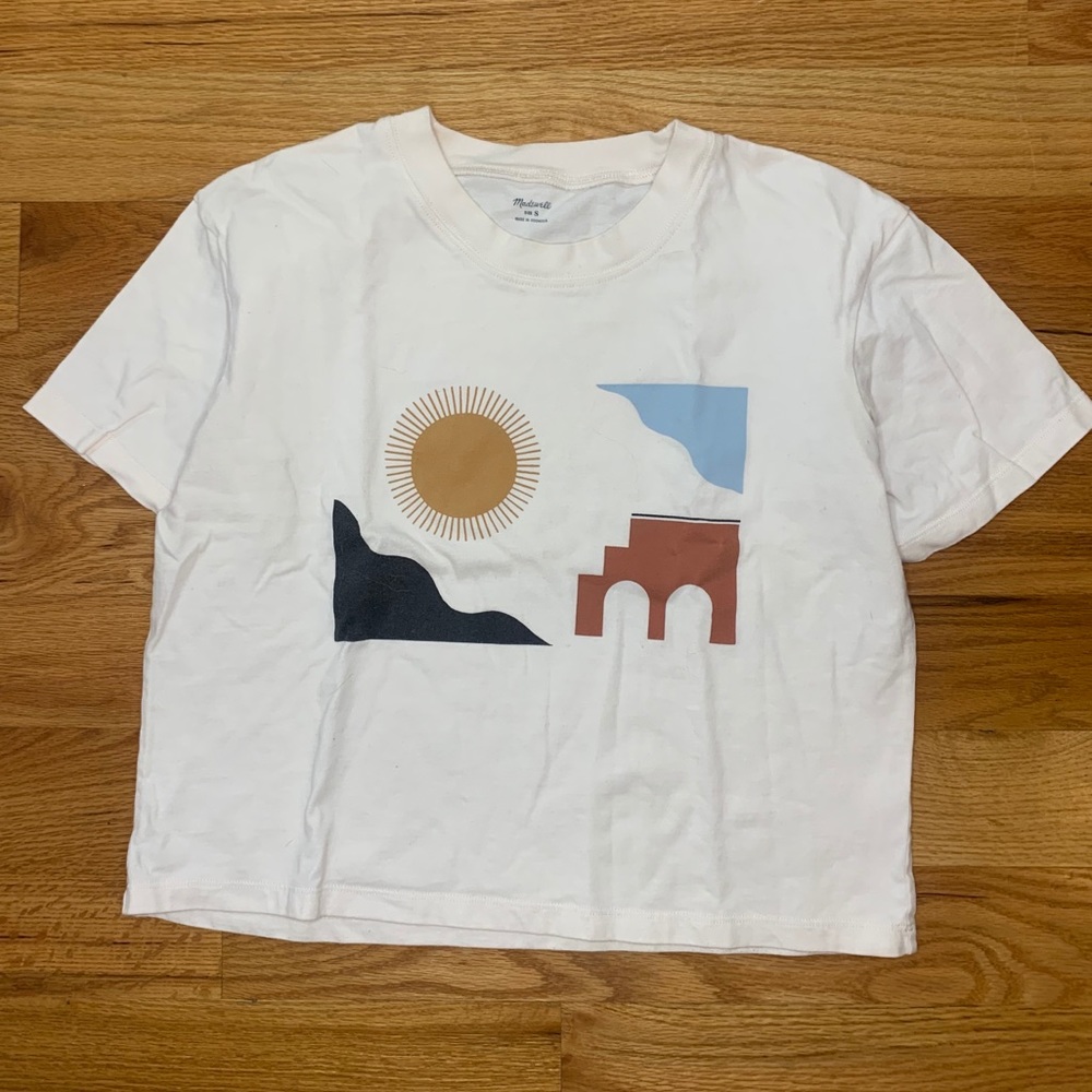 Madewell graphic cropped Tshirt